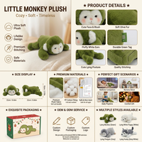 Jouet en peluche personnalisé de haute qualité OEM ODM, design végétal, en coton PP, oreiller de sommeil pour enfants, jouets en peluche sur mesure