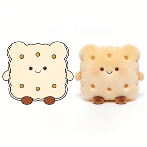 Manufacturer Cute Cotton Toys Plush Throw Biscuit <b>Pillow</b> <b>Soft</b> Custom Biscuit Shaped Plush Throw <b>Pillow</b> Toy Plush Biscuit <b>Pillows</b> - Product Image 1