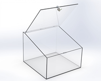 Maßge schneiderte Acryl Candy Box Kiosk Getreide Getreide Nüsse Vorrats behälter Süßigkeiten Glas Bulk Trocken futter Kunststoff behälter mit Klappdeckel