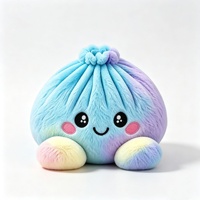 Recherche d'agents de gros : Jouet en peluche décoratif coloré en coton PP, en forme de boulette de riz vapeur simulée, mignon et anti-stress, à thème vapeur pour poupée