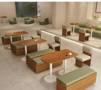 Restaurant commercial café-bar table en bois qualifiée chaises salle à manger stand canapé fabricant personnalisé