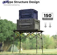 Table de camping pliable à hauteur réglable, en aluminium, portable, avec sac de transport pour pique-niques en plein air – Stock limité