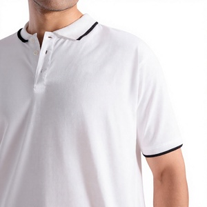 Men's <b>White</b> Short Sleeve <b>Shirt</b> Solid Color Cotton Knitted Fabric 220g <b>Plain</b> Dyed Casual Style Regular Fit Anti-Wrinkle Button - Product Image 4