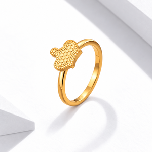 Gold Plated <b>Cartoon</b> Mouse <b>Ring</b> Cute Alloy Fashion Jewelry Unisex Daily Wear Gift - Product Image 1