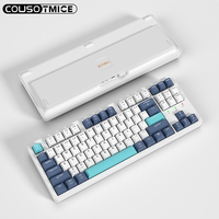 Clavier de jeu mécanique sans fil TKL 75% 87 touches, tri-mode, interrupteurs linéaires pré-lubrifiés, RGB, joint d'étanchéité