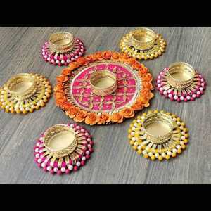 Vente en gros bougeoir indien en T fait à la main fournitures décoratives de bureau intérieur extérieur pour centres de table de mariage Diwali - Product Image 5