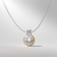 Pendentif NFC classique perle d'imitation avec puce NFC intégrée collier intelligent 13.56MHz RFID contrôle d'accès cadeaux NFC pour les vacances