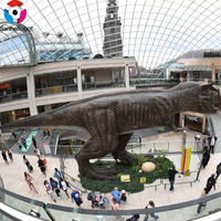 Modèle de T-Rex animatronique géant de 18 m, réaliste, taille réelle, statue de dinosaure Tyrannosaurus Rex pour attraction de centre commercial