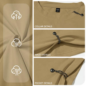 Camiseta de Manga Corta de Verano para Hombre, de Secado Rápido, Tejido Fino, Corte Casual, con Cierre Magnético, para Uso Casual - Product Image 4