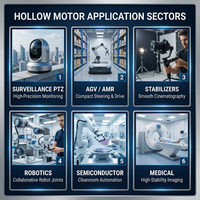 Moteur CC sans balais à rotor externe de grande puissance et haute précision, série LH, pour robotique, AGV, stabilisateur de cardan, bateau
