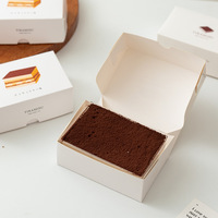 Boîte d'emballage pour gâteau Tiramisu avec couvercle, boîte en papier pour la pâtisserie à emporter, boîte pour aliments