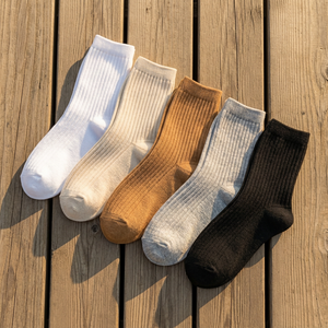Calcetines de punto acanalados a media pantorrilla para mujer, para uso diario, con diseño patentado antideslizante de ajuste en ángulo recto de 90 grados - Product Image 1