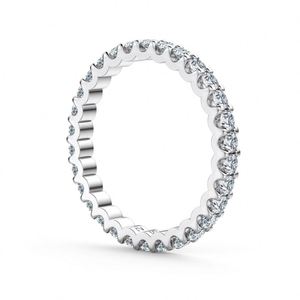 Bague d'éternité en argent sterling Dylam au design tendance, avec pierres de moissanite VVS1 couleur D, pour mariage ou promesse, bijoux raffinés - Product Image 3