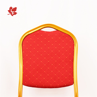 Chaise de conférence empilable en or rouge pour mariage, chaise spéciale pour mariage en plein air, chaise de mariage intérieure, vente en gros