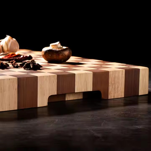 Kết thúc hạt tùy biến hình chữ nhật keo/cao su gỗ thớt đảo ngược charcuterie <span class=keywords><strong>butcher</strong></span> cắt khối cho nhà bếp - Product Image 5