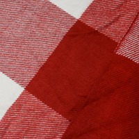 Neue Vintage Rot-Weiß Karierte Strickdecke Klassische Gestreifte Plaid-Sofadecke für Alle Jahreszeiten