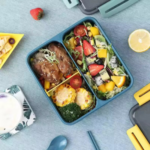 Leakproof Insulated Plastic 3 <b>Compartment</b> Reusable Heatable Food Storage Container Portable <b>Lunch</b> <b>Box</b> Lock Lids Newborn - Product Image 5