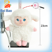 Meilleur prix : Jouet d'oreiller en peluche super doux en forme de mouton aux yeux bleus, animal en peluche transformable, poupée en polyester lavable pour le soulagement du stress