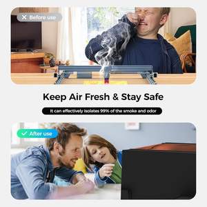 Boîtier de protection pour graveur laser Creality 28,3x25,7x15,7 pouces entièrement fermé avec protection des yeux et isolation contre les fumées - Product Image 2