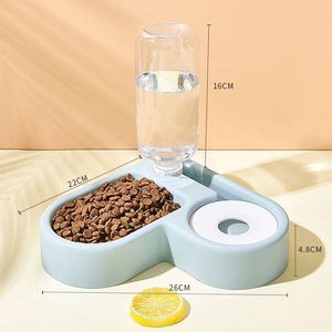 Tự động chống lật Con Mèo con chó thực phẩm Dispenser Splash-proof thiết kế nhựa PET bát với nước bổ sung tính năng tiết kiệm không gian - Product Image 3