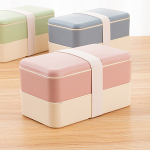 Bencircle A07 Compact Heated Microwavable Dual-Tier BPA Free Eco-Friendly Food Grade Plastic <b>Lunch</b> <b>Box</b> with Leakproof Lid - Product Image 6