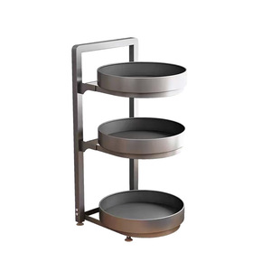 Encimera de cocina de acero al carbono de 2-3 niveles, estante de especias, botella giratoria para condimentos, bandeja de almacenamiento, vajilla multifuncional Doble - Product Image 5