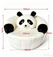 Canapé pouf géant en forme de panda, fauteuil de sol moelleux et mignon pour le salon