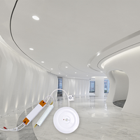 Plafonnier encastré LED d'urgence certifié pour batterie au lithium, IP20, éclairage commercial