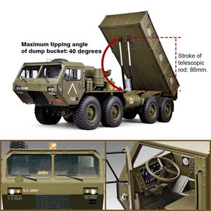 Hengguan HG-P803A trash HG P803A PRO Light Sound 1/12 EP électrique 8WD HEMTT Radio Control Car 8X8 RC Hobby <span class=keywords><strong>militaire</strong></span> Truck jouets - Product Image 5