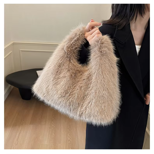 Bolso de Hombro para Mujer, Suave y Esponjoso, Bolso Cruzado de Piel Sintética, Bolso de Mano de Lujo, Bolso de Invierno para Mujer 2025, Bolso de Mano Tipo Clutch para Mujer - Product Image 1