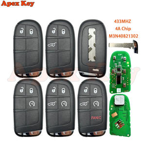 Llave Inteligente para Automóvil, Control Remoto para Jeep Compass Trailhawk 2017-2022, Llave Inteligente de 5 Botones, Sin Llave, 433MHz, Chip 4A, ABS Negro (PNM3N-40821302) - Product Image 2