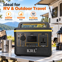 Centrale Électrique Portable OEM ODM 600W, Batterie LiFePO4 493Wh, Générateur Solaire à Onde Sinusoïdale Pure 1000W de Pointe pour Camping et VR