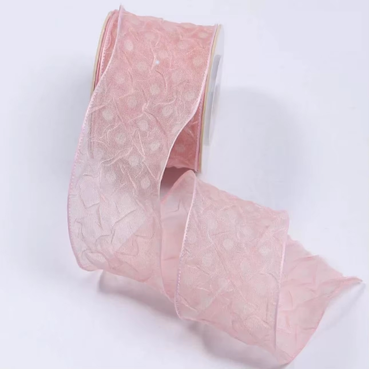 3,8 cm rose coréen doux 10 yards