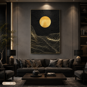HALO Factory Direct Modern Abstract Tempered Glass <b>Wall</b> Decor Luxury Interior Decorative Painting Vietnam OEM ODM Manufacturer - Product Image 4