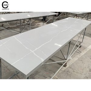 Trắng tự nhiên đá thạch anh bàn cho nhà bếp Vanity <span class=keywords><strong>Tops</strong></span> bảng <span class=keywords><strong>Tops</strong></span> nhân tạo đá thạch anh trắng Counter Top slab - Product Image 5