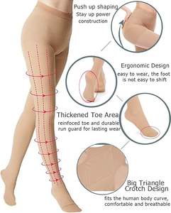 Collants de maternité à compression graduée, à bout fermé, 20-30 mmHg, tricotés, soutien pour le ventre de grossesse, leggings médicaux pour le ventre - Product Image 6