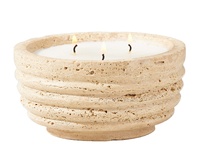 Bougie personnalisée multi-mèches en ciment imitation travertin, écologique, style bohème, en forme de vague, pour décoration intérieure DIY
