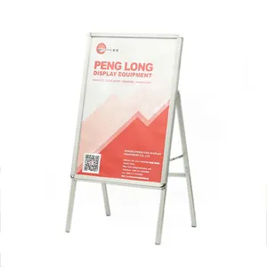 Single side display poster stand heavy duty steel back board A board sign snapper A frame stand