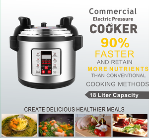 Cuisinière à pression commerciale de grande capacité 18L |   Cuisinière multifonction automatique pour ragoût de bœuf et de riz |   Matériel robuste pour restaurants et cantines - Product Image 3