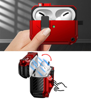 Casing penutup kunci keamanan AirPods Pro 2, pelindung PC tahan guncangan TPU untuk airpods Pro airpods 1 2 3 untuk AirPods 4
