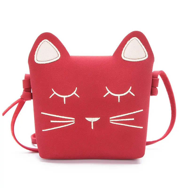 Spring new cute Cat children's bag girl mini frosted shoulder bag Korean version princess cross-body bag