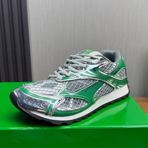 Sneakers tendance pour hommes de la marque originale BV Orbit, en cuir véritable, respirantes, avec lacets sportifs en mesh, semelle en caoutchouc - Product Image 1