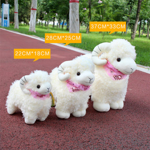 Hot Bán Tốt Nhất Chất Lượng Nhỏ Mềm Plush Đáng Yêu Đầy Màu Sắc Thú Nhồi Bông Cừu Với Scarff Đầy Màu Sắc - Product Image 4