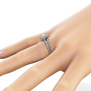 Anello da Donna con Doppia Fila di Foglie e Micro Incastonature di Zirconi, Elegante Gioiello per Uso Quotidiano e Feste - Product Image 6