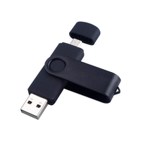 Flash Drive OTG 3 in 1 64GB 32G Pendrive Hitam 16GB USB 2.0 8GB Penyimpanan Eksternal