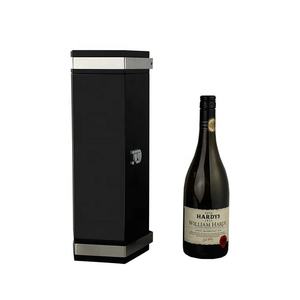 DS Handmade Customized New Design Rectangle Black PU Lining Red Wine Box MDF Wood Packaging Gift Craft Model Accepts Custom - Product Image 3