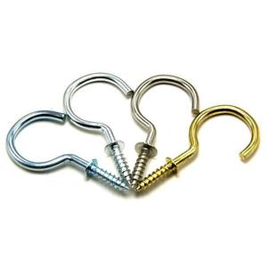 Metal <strong>Hook</strong> Self Tapping <strong>Eye</strong> Screw <strong>Eye</strong> <strong>Hooks</strong> <strong>with</strong> Shoulder - Product Image 1