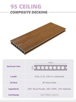 Suelo de Exterior Impermeable de WPC, Fácil de Instalar, con Sistema de Bloqueo, Aspecto de Madera, Sin Herramientas, para Bricolaje, para Balcón, Terraza