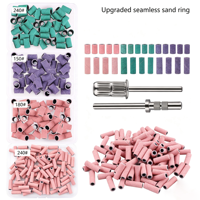 Kit d'outils de manucure avec embouts de ponceuse à ongles sans soudure améliorés de 3 mm, grain 80 #   120 # 150 # 180 # 240 #   Bandes de ponçage pour perceuses à ongles