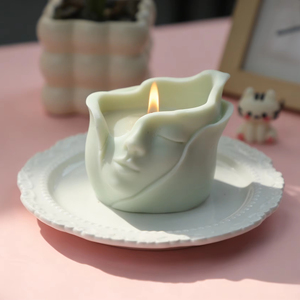 Collection de moules à bougies en silicone 3D sculpturale en gros : Fée, Déesse, Tulipe, Cactus et Relief Facial pour kits de fabrication de bougies <span class=keywords><strong>DIY</strong></span> - Product Image 1